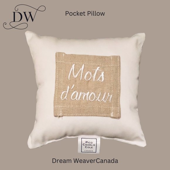Mots d'Amour Pocket Pillow - Picture 1 of 1